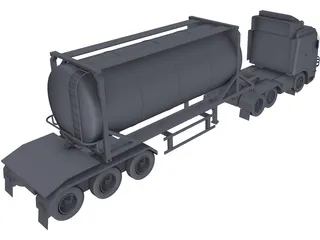 Iveco Tanker Truck 3D Model preview