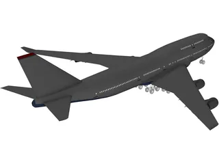 Boeing 747 3D Model preview