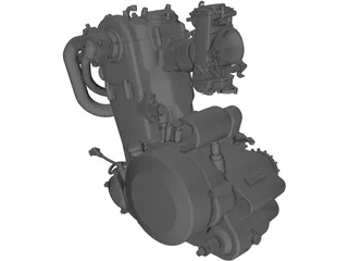 KTM 640 LC4 Engine 3D Model preview