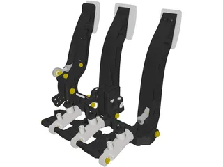 Tilton 900-series Racing Pedal Box 3D Model preview