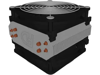 CPU Heatsink 3D Model preview
