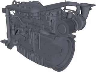 Caterpillar C9 Engine 3D Model preview