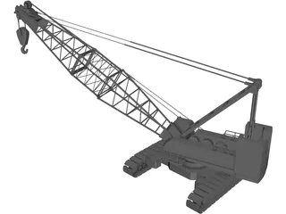 Crawler Crane 3D Model preview