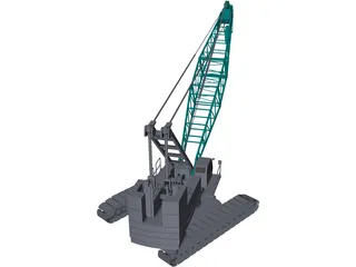 Crawler Crane 3D Model preview