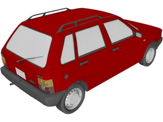 Fiat Uno 3D Model preview