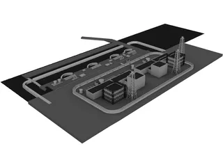 Fukushima Atomic Reactor 3D Model preview