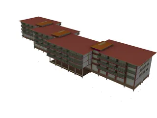 Hotel Smolyan Bulgaria 3D Model preview