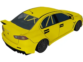 Mitsubishi Lancer Evolution X (2008) 3D Model preview