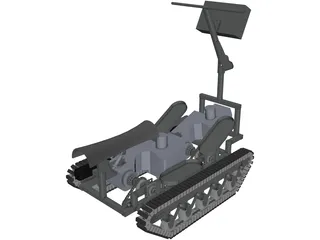 Personal Tracked Vehicle 3D Model preview