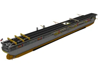 USS Langley (CV-1) 3D Model preview