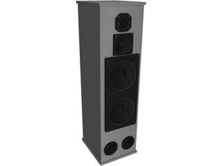 Hi-Fi Speaker 3D Model preview