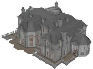 Neo-Classical Mansion 3D Model preview