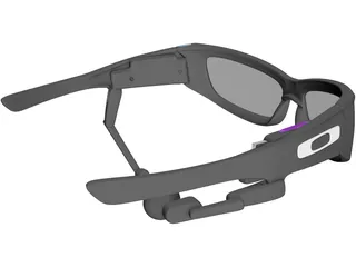 Oakley 3D Cyber Glasses 3D Model preview
