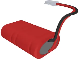 Micro-T NiMH Battery 3D Model preview
