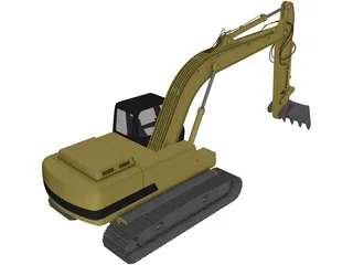 Excavator 3D Model preview