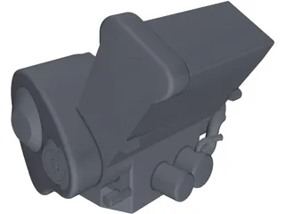 Honda Hornet 600 Engine 3D Model preview