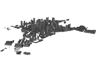 Boston Downtown 3D Model preview