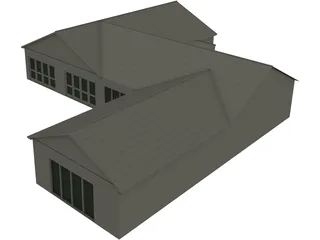Modern Bungalow 3D Model preview