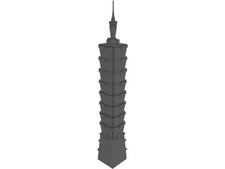 Taipei Tower 3D Model preview
