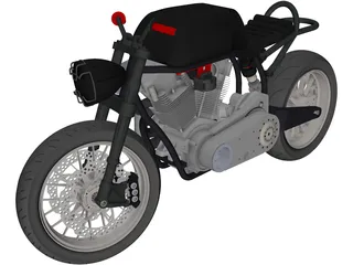 Custom Motorcycle 3D Model preview