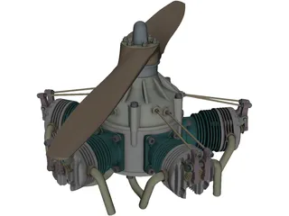 HAHN Sternmotor 3D Model preview