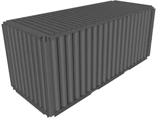 Shipping Container ISO 20ft 3D Model preview