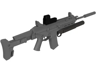 ACR SV with Granade Launcher 3D Model preview