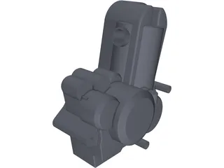 KTM 525 Engine 3D Model preview