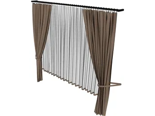 Curtain 3D Model preview