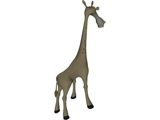 Zebra Cartoon 3D Model preview