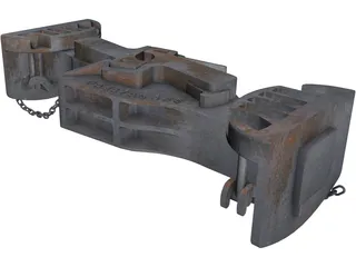 SA-3 Train Coupling 3D Model preview