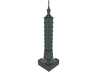 Taipei 101 World Financial Center 3D Model preview