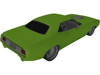 Plymouth Barracuda Lowered 3D Model preview