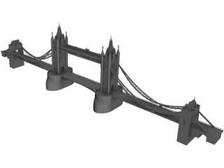Tower Bridge London 3D Model preview