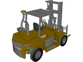 Forklift 3D Model preview