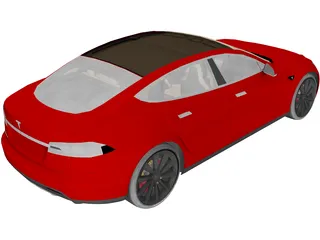 Tesla Model S 85 3D Model preview