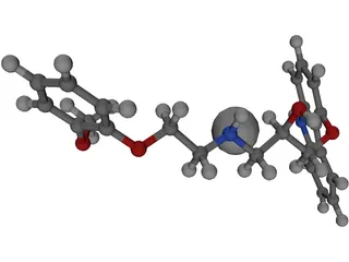 Protein Molecule 3D Model preview