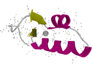 Protein Molecule 3D Model preview