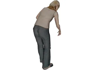 Woman Golfer 3D Model preview