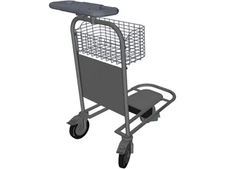 Airport Trolley 3D Model preview