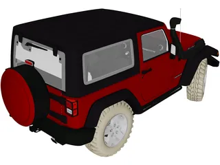Jeep Wrangler Rubicon Series III (2012) 3D Model preview