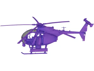 AH-60 Little Bird 3D Model preview