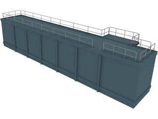 Oil Rig Mud Pit 3D Model preview