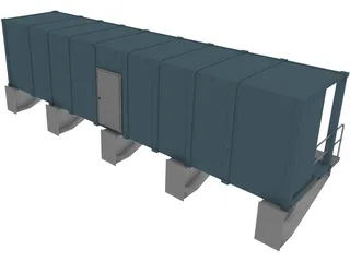 Oil Rig Dog House 3D Model preview