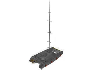 Cruising Catamaran 3D Model preview
