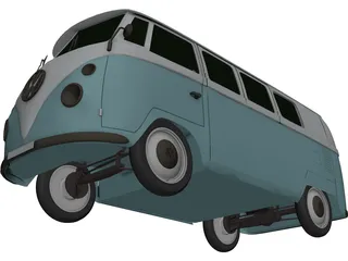 Volkswagen Combi (1971) 3D Model preview