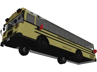 School Bus 3D Model preview