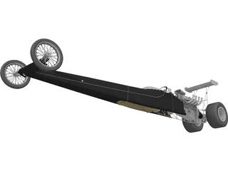 Dragster Rear Engine 3D Model preview
