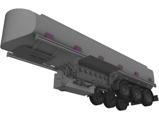 Trailer Tank 3D Model preview
