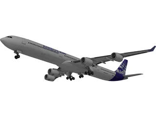 Airbus A340-600 Airliner 3D Model preview